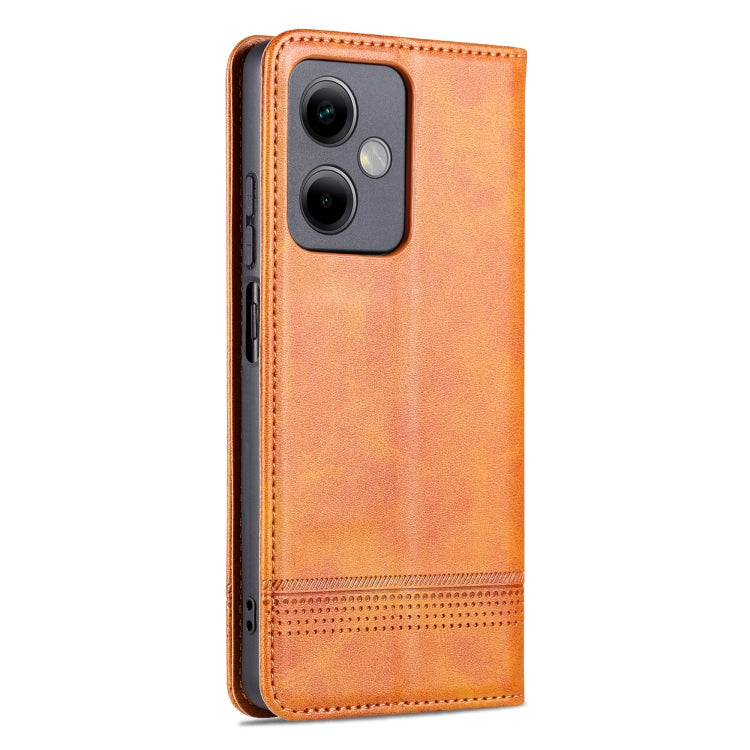 For Xiaomi Redmi Note 12 China AZNS Magnetic Calf Texture Leather Phone Case