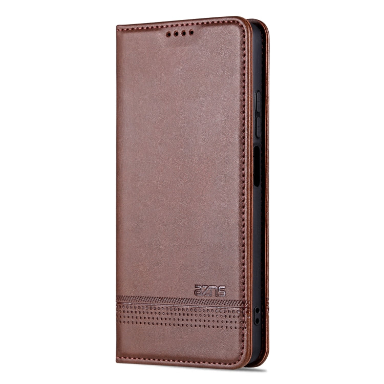 For Xiaomi Redmi Note 12 China AZNS Magnetic Calf Texture Leather Phone Case