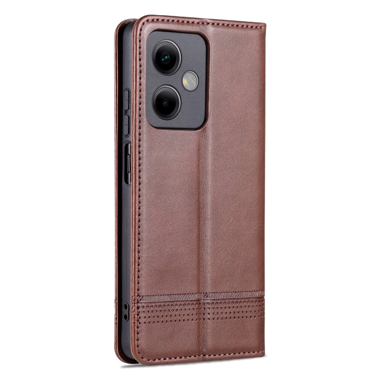 For Xiaomi Redmi Note 12 China AZNS Magnetic Calf Texture Leather Phone Case