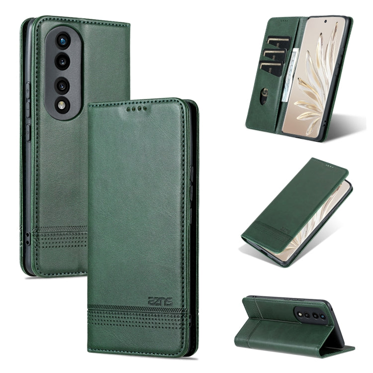 For Honor 80 AZNS Magnetic Calf Texture Leather Phone Case