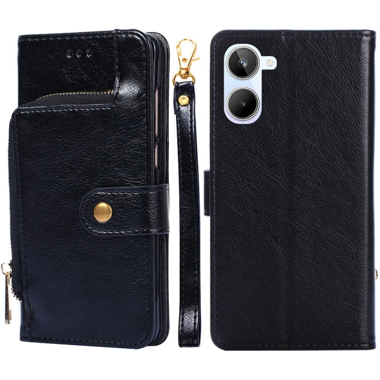 For Realme 10 4G Zipper Bag Leather Phone Case