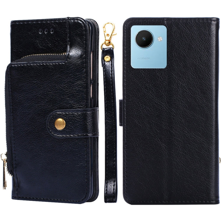 For Realme C30s Zipper Bag Leather Phone Case