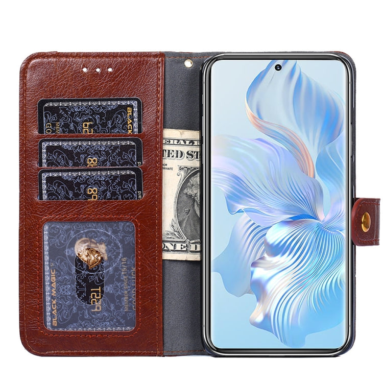 For vivo X90 Zipper Bag Leather Phone Case