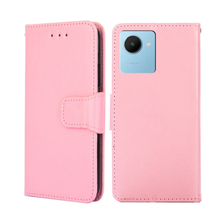 For Realme C30s Crystal Texture Leather Phone Case