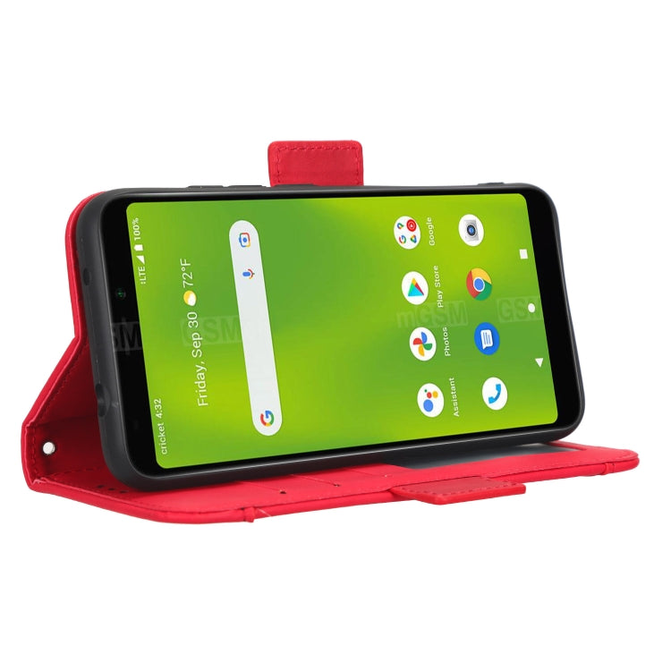 For Cricket Debut Smart Skin Feel Calf Texture Card Slots Leather Phone Case