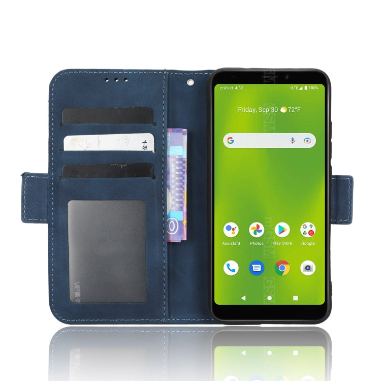 For Cricket Debut Smart Skin Feel Calf Texture Card Slots Leather Phone Case