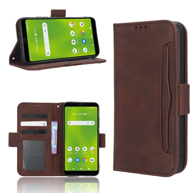 For Cricket Debut Smart Skin Feel Calf Texture Card Slots Leather Phone Case