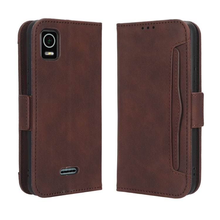 For Cricket Debut Smart Skin Feel Calf Texture Card Slots Leather Phone Case