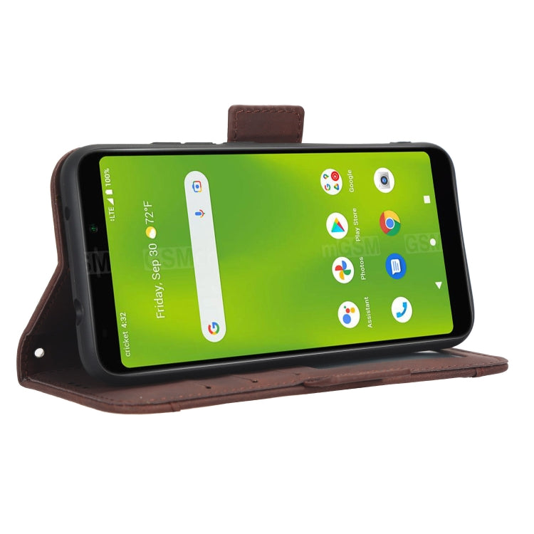 For Cricket Debut Smart Skin Feel Calf Texture Card Slots Leather Phone Case