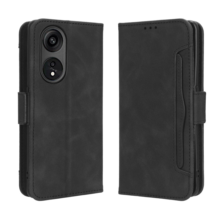 For OPPO A1 Pro Skin Feel Calf Texture Card Slots Leather Phone Case