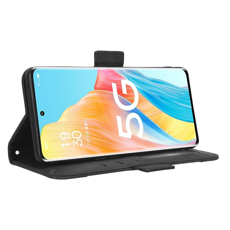 For OPPO A1 Pro Skin Feel Calf Texture Card Slots Leather Phone Case