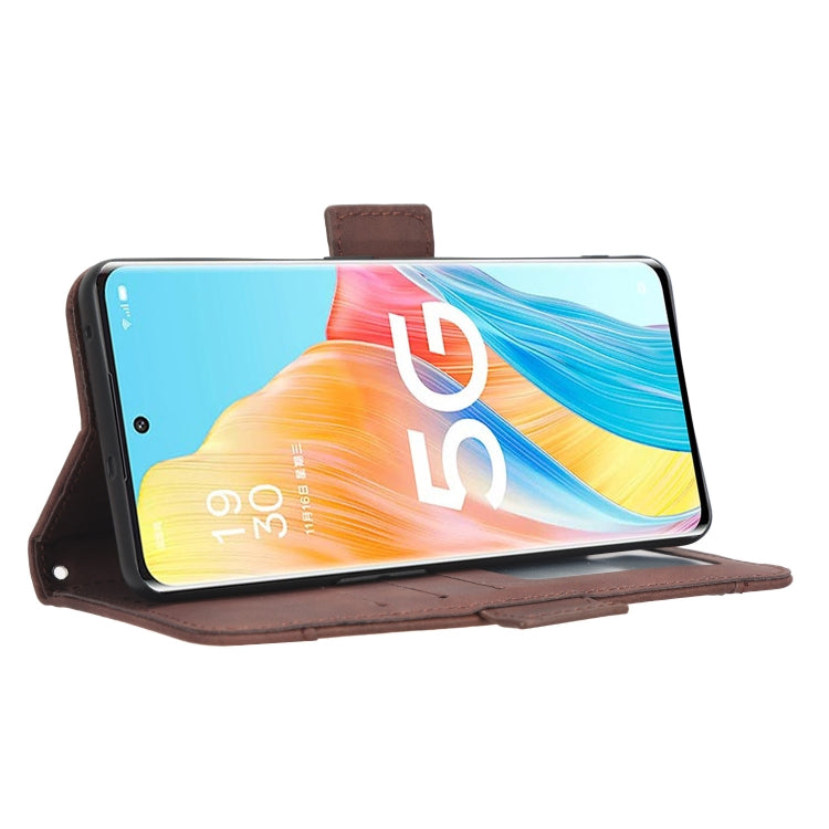 For OPPO A1 Pro Skin Feel Calf Texture Card Slots Leather Phone Case