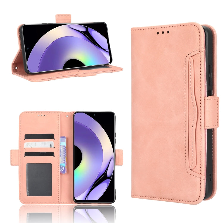 For Realme 10 Pro Skin Feel Calf Texture Card Slots Leather Phone Case