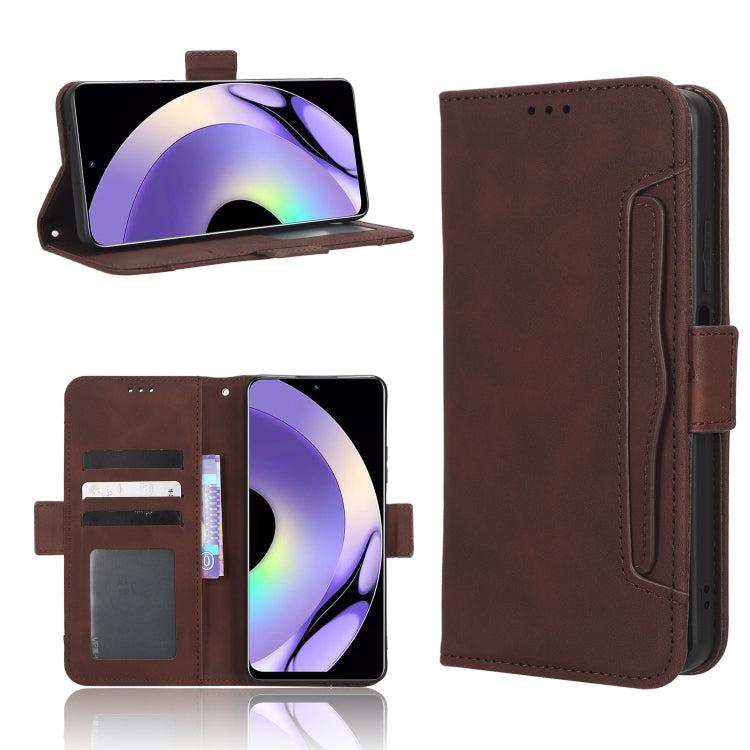 For Realme 10 Pro Skin Feel Calf Texture Card Slots Leather Phone Case