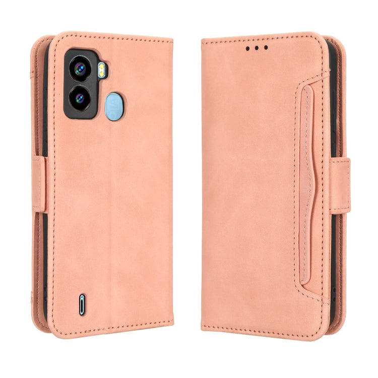 For Tecno Pop 6 BE7 Skin Feel Calf Texture Card Slots Leather Phone Case