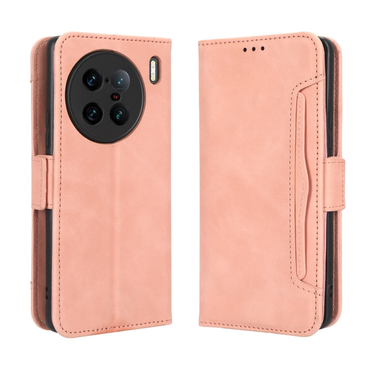 For vivo X90 Pro+ Skin Feel Calf Texture Card Slots Leather Phone Case