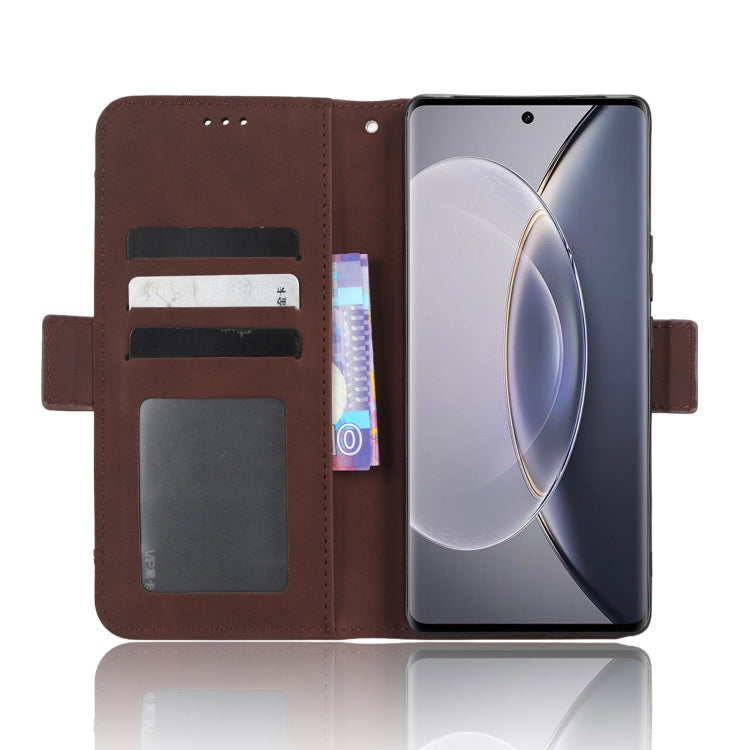 For vivo X90 Pro+ Skin Feel Calf Texture Card Slots Leather Phone Case