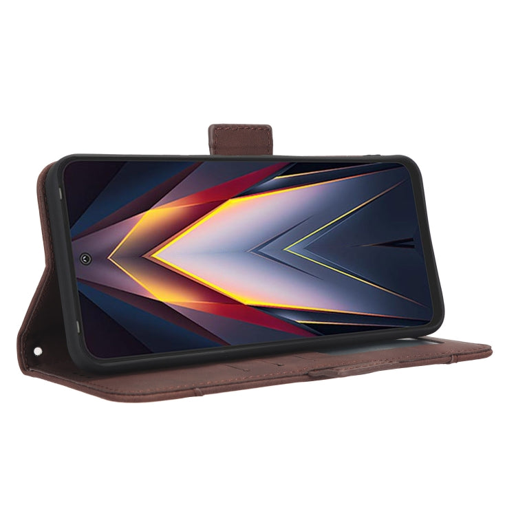 For Tecno Pova 4 Skin Feel Calf Texture Card Slots Leather Phone Case