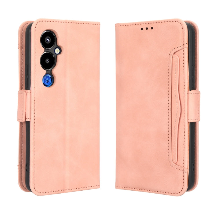For Tecno Pova 4 Pro Skin Feel Calf Texture Card Slots Leather Phone Case