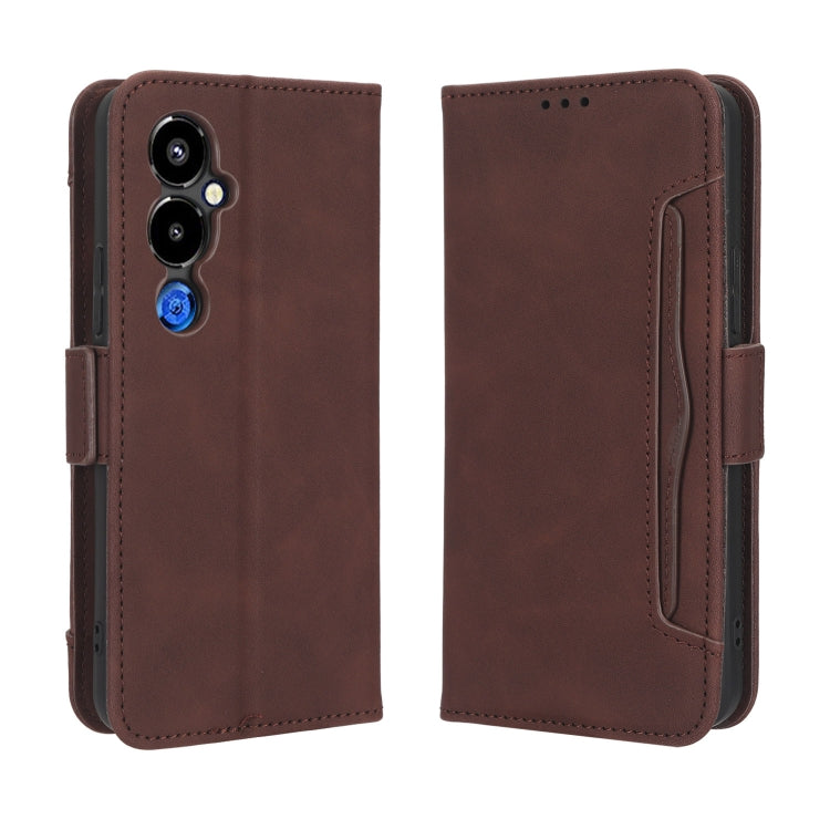 For Tecno Pova 4 Pro Skin Feel Calf Texture Card Slots Leather Phone Case