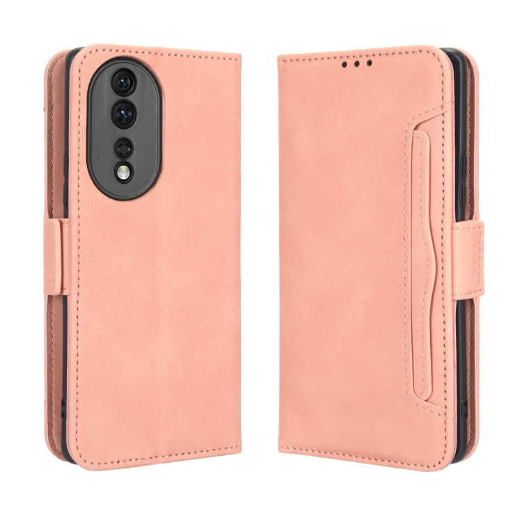 For Honor 80 5G Skin Feel Calf Texture Card Slots Leather Phone Case