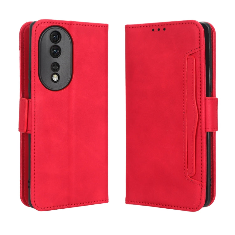 For Honor 80 5G Skin Feel Calf Texture Card Slots Leather Phone Case