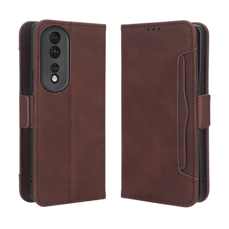 For Honor 80 Pro 5G Skin Feel Calf Texture Card Slots Leather Phone Case