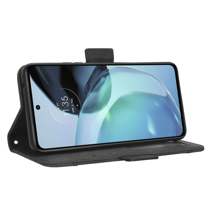 For Motorola Moto G72 4G Skin Feel Calf Texture Card Slots Leather Phone Case