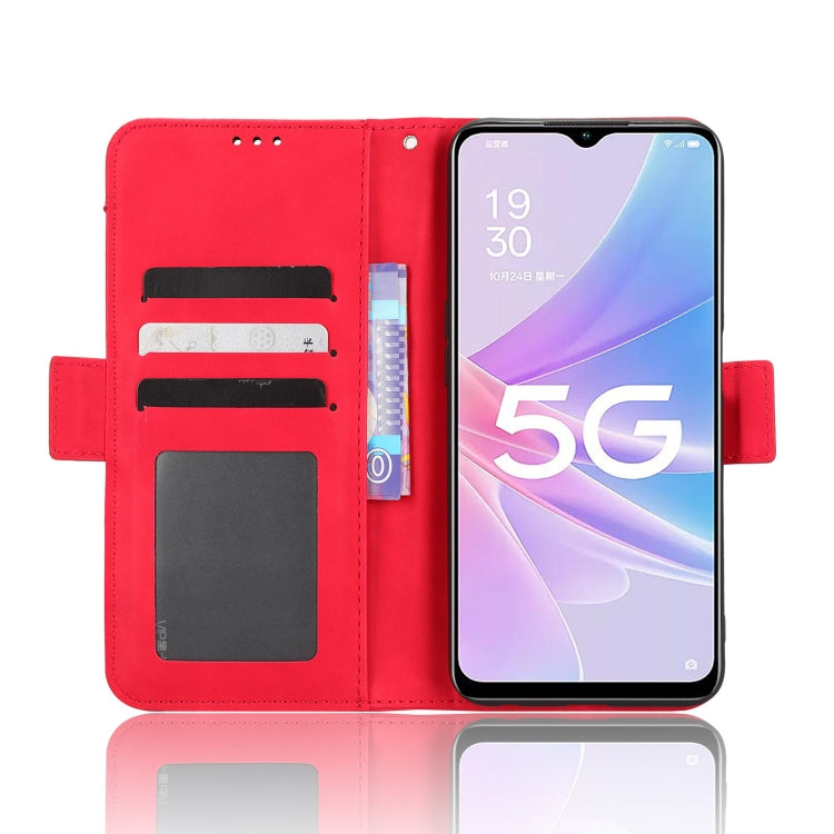 For OPPO A58 5G Skin Feel Calf Texture Card Slots Leather Phone Case