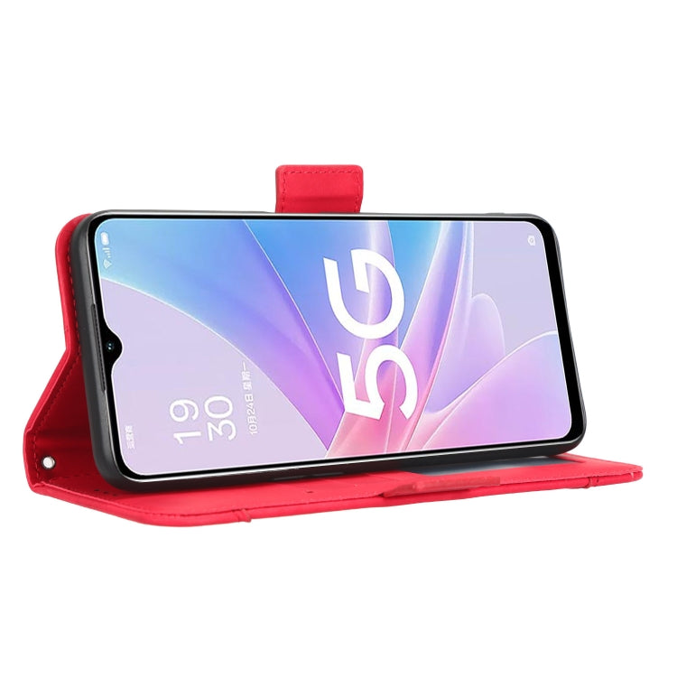 For OPPO A58 5G Skin Feel Calf Texture Card Slots Leather Phone Case