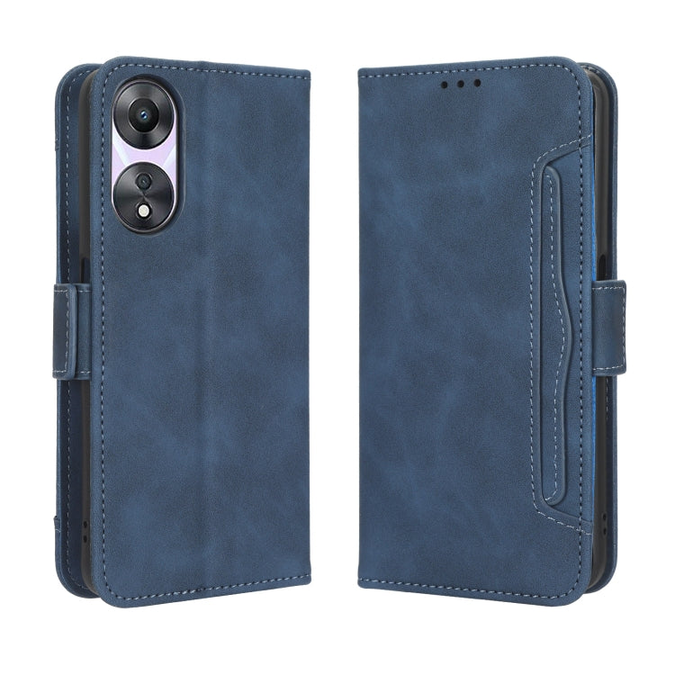 For OPPO A58 5G Skin Feel Calf Texture Card Slots Leather Phone Case
