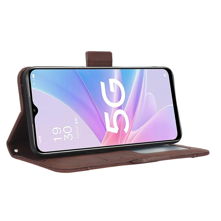 For OPPO A58 5G Skin Feel Calf Texture Card Slots Leather Phone Case