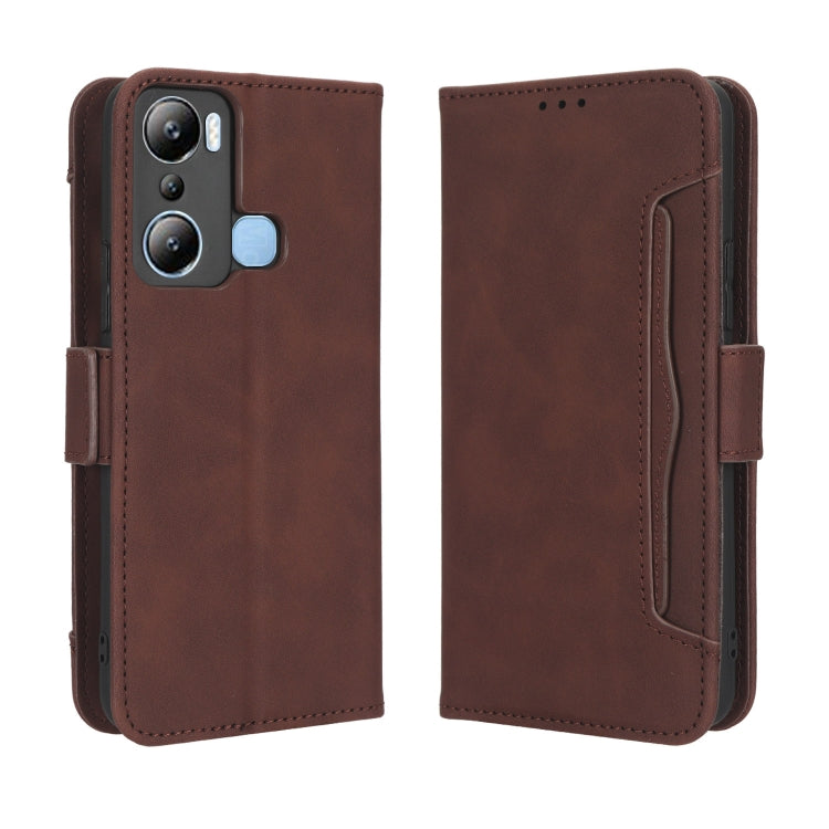 For Infinix Hot 20i Skin Feel Calf Texture Card Slots Leather Phone Case