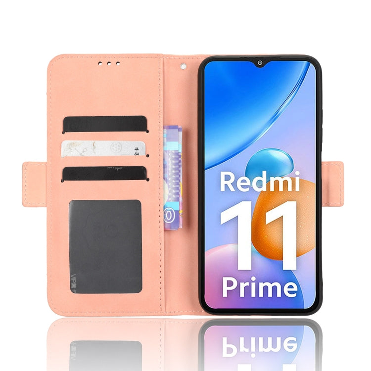 For Xiaomi Redmi 11 Prime 4G Skin Feel Calf Texture Card Slots Leather Phone Case