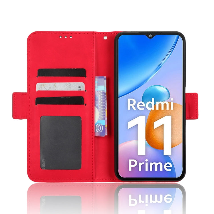 For Xiaomi Redmi 11 Prime 4G Skin Feel Calf Texture Card Slots Leather Phone Case