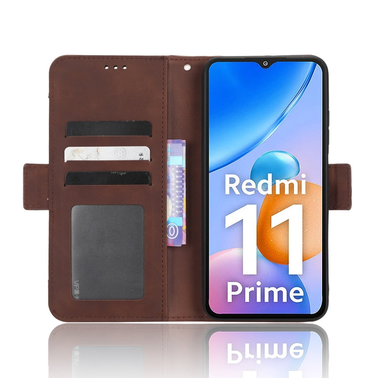 For Xiaomi Redmi 11 Prime 4G Skin Feel Calf Texture Card Slots Leather Phone Case