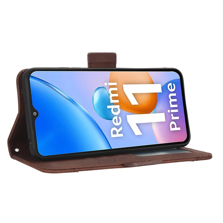 For Xiaomi Redmi 11 Prime 4G Skin Feel Calf Texture Card Slots Leather Phone Case