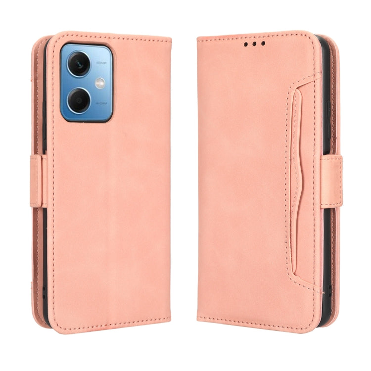 For Xiaomi Redmi Note 12 5G China Skin Feel Calf Texture Card Slots Leather Phone Case