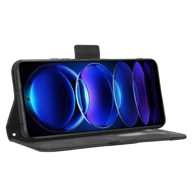 For Xiaomi Redmi Note 12 5G China Skin Feel Calf Texture Card Slots Leather Phone Case