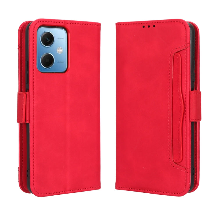 For Xiaomi Redmi Note 12 5G China Skin Feel Calf Texture Card Slots Leather Phone Case