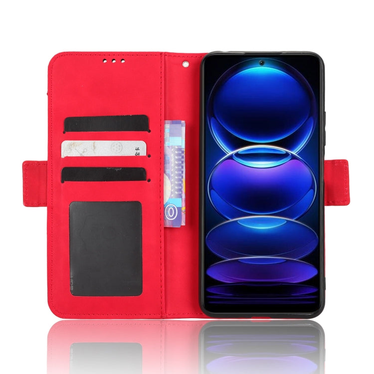 For Xiaomi Redmi Note 12 5G China Skin Feel Calf Texture Card Slots Leather Phone Case