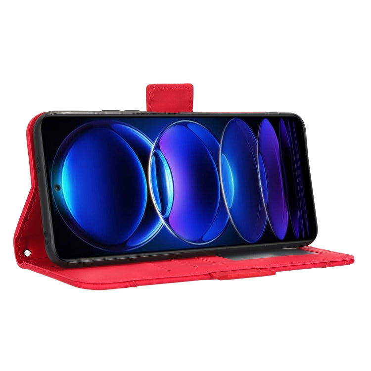 For Xiaomi Redmi Note 12 5G China Skin Feel Calf Texture Card Slots Leather Phone Case