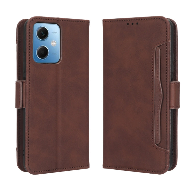 For Xiaomi Redmi Note 12 5G China Skin Feel Calf Texture Card Slots Leather Phone Case