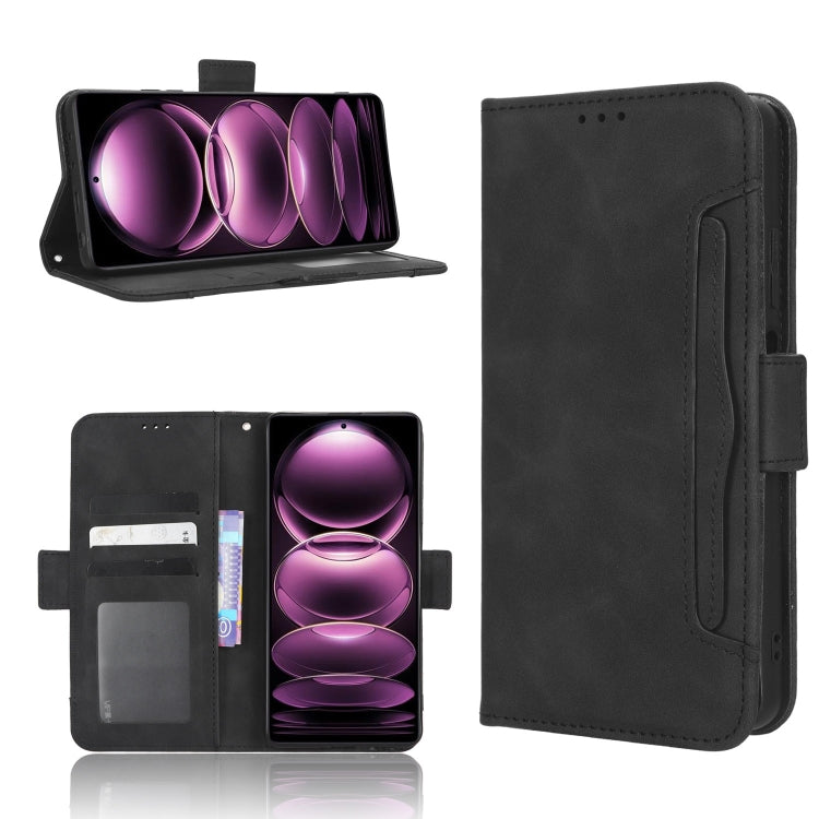 For Xiaomi Redmi Note 12 Pro 5G Skin Feel Calf Texture Card Slots Leather Phone Case