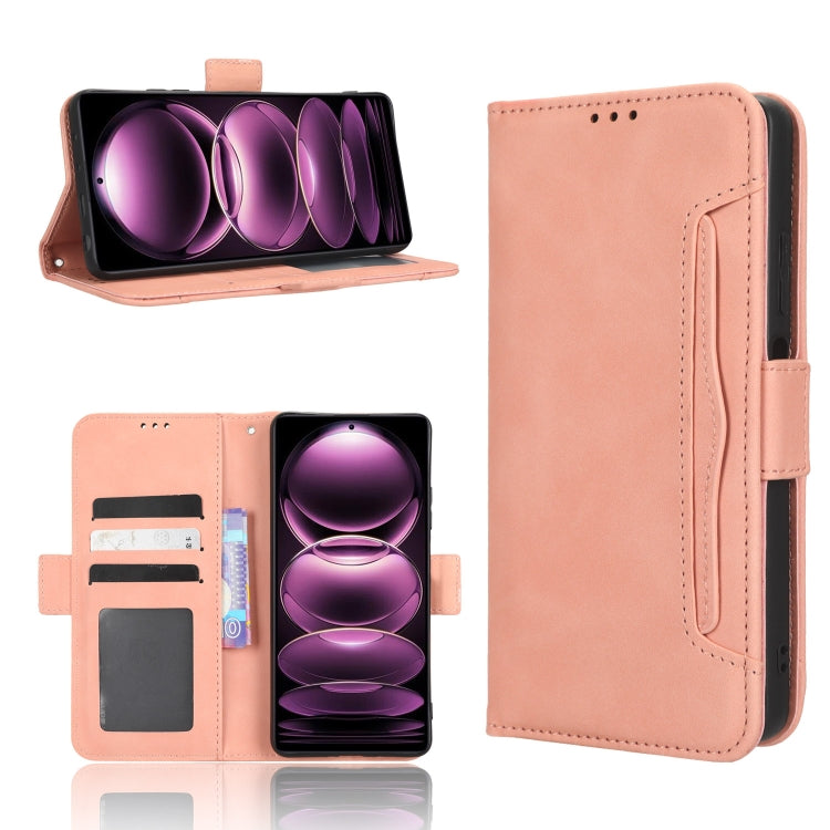 For Xiaomi Redmi Note 12 Pro+ Skin Feel Calf Texture Card Slots Leather Phone Case