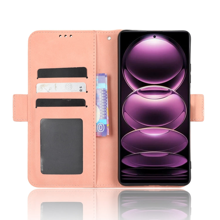 For Xiaomi Redmi Note 12 Pro+ Skin Feel Calf Texture Card Slots Leather Phone Case