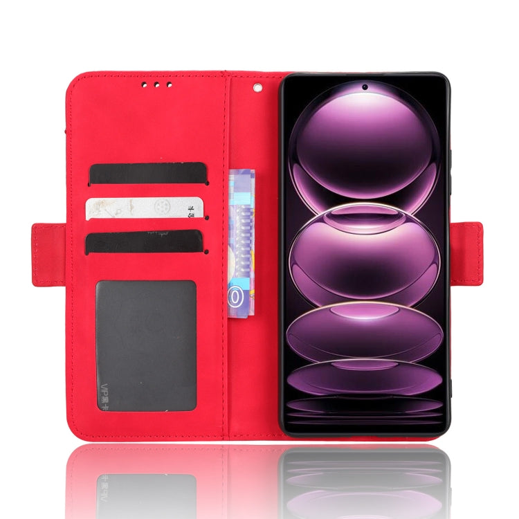 For Xiaomi Redmi Note 12 Pro+ Skin Feel Calf Texture Card Slots Leather Phone Case