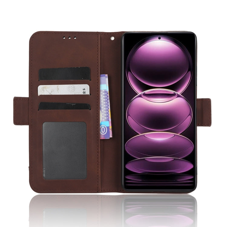 For Xiaomi Redmi Note 12 Pro+ Skin Feel Calf Texture Card Slots Leather Phone Case