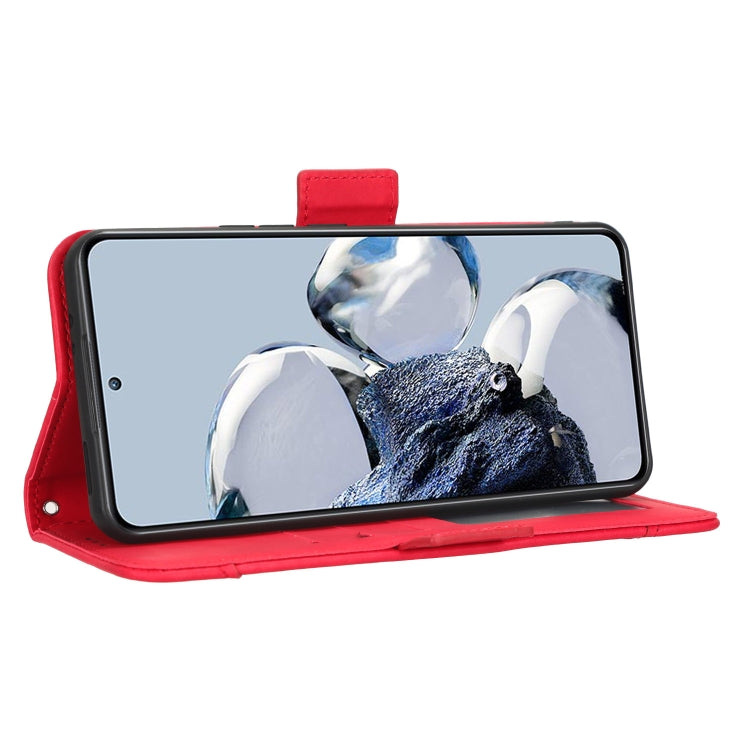 For Xiaomi 12T Pro Skin Feel Calf Texture Card Slots Leather Phone Case