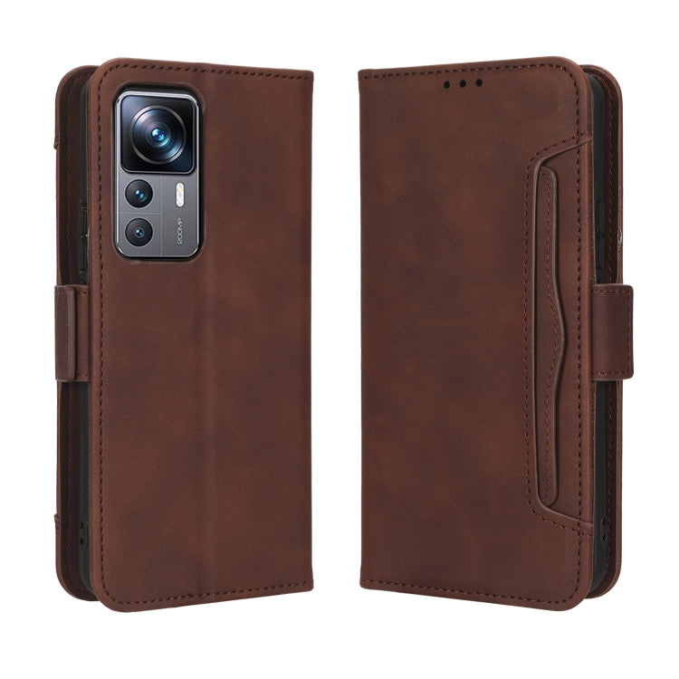 For Xiaomi 12T Pro Skin Feel Calf Texture Card Slots Leather Phone Case